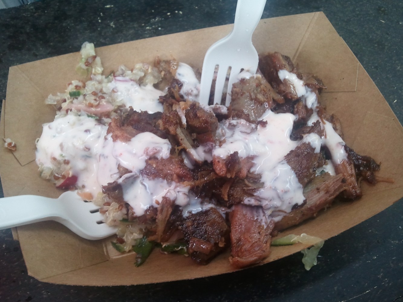 Back Forty Harissa Smoked Lamb and Grain Salad