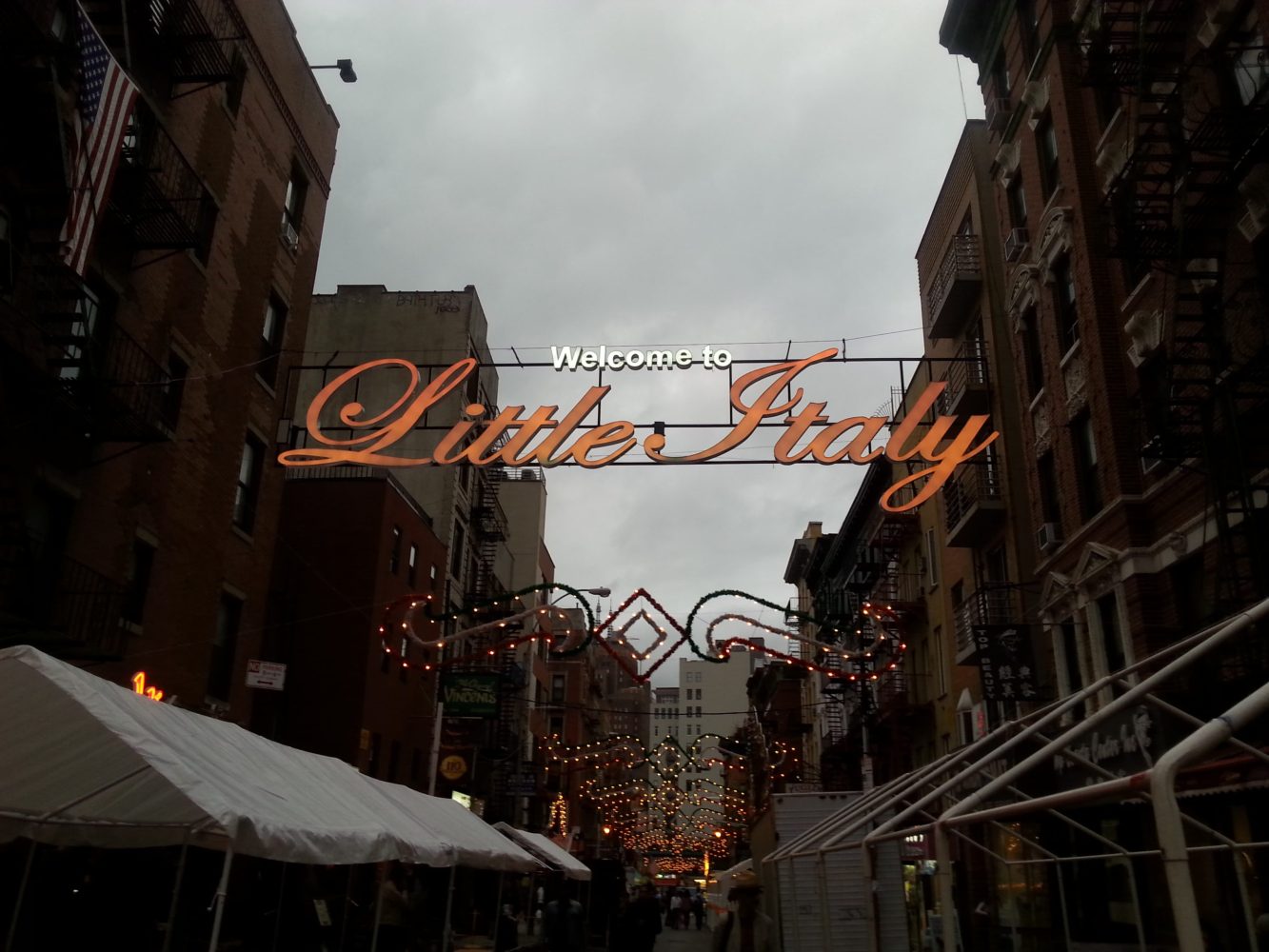 Feast of San Gennaro Setting Up