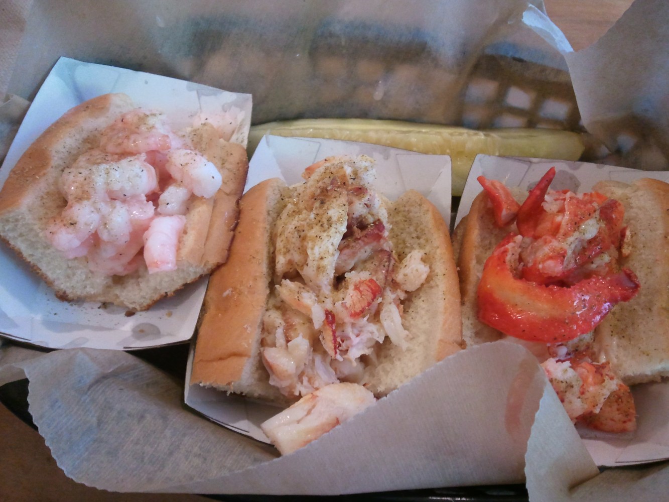 Luke's Lobster Shrimp Crab and Lobster Roll